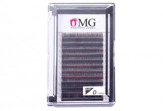 0.07 D 11mm colored eyelash extensions