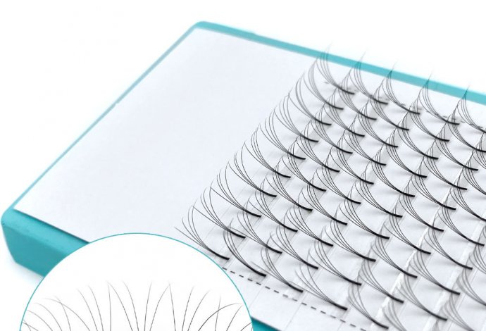 3D4D5D6D 0.10D 8-15mm long stem premade lashes (long stem11)